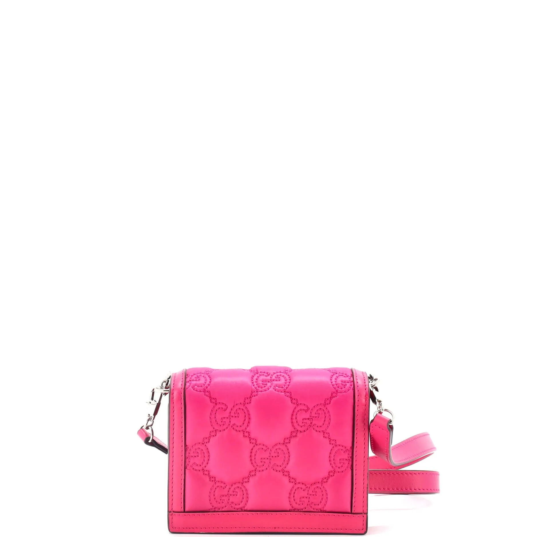 GG Marmont Flap Messenger Bag GG Matelasse Nylon with Leather Mini