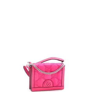 GG Marmont Flap Messenger Bag GG Matelasse Nylon with Leather Mini