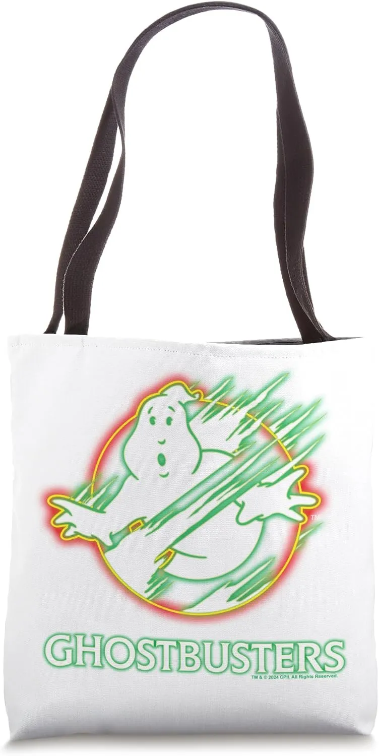 Ghostbusters 2 - Neon Ghost Logo Tote Bag