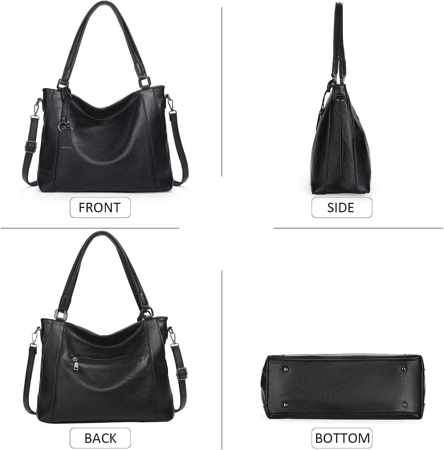 GOIACII Leather Tote Bag for Women - Shoulder Bag with Top Handle