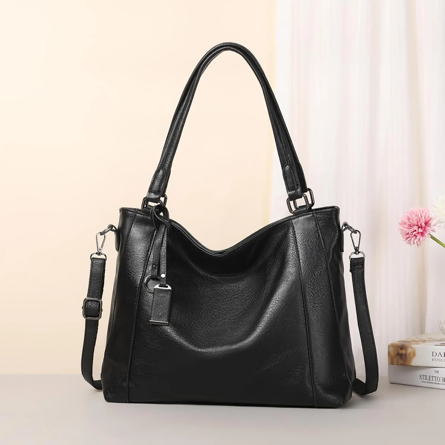 GOIACII Leather Tote Bag for Women - Shoulder Bag with Top Handle
