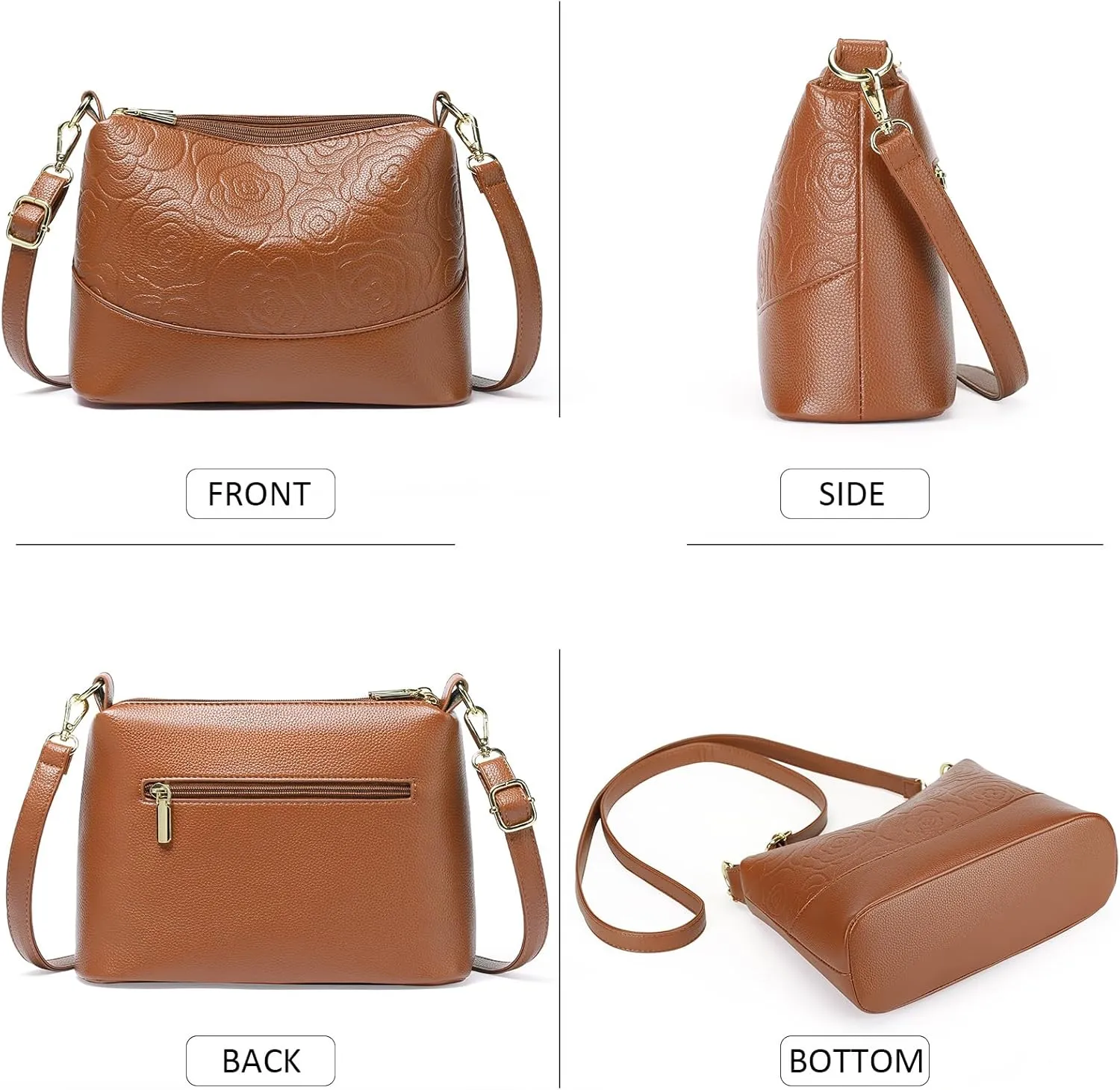 GOIACII Leather Tote Bag for Women - Shoulder Bag with Top Handle