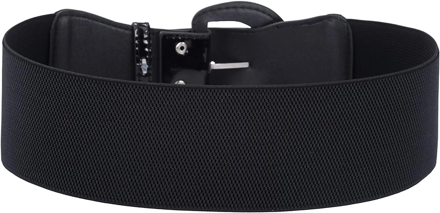 GRACE KARIN Women's Wide Stretchy Cinch Belt 3 Inch Vintage Chunky Buckle Belts S-XXXXL