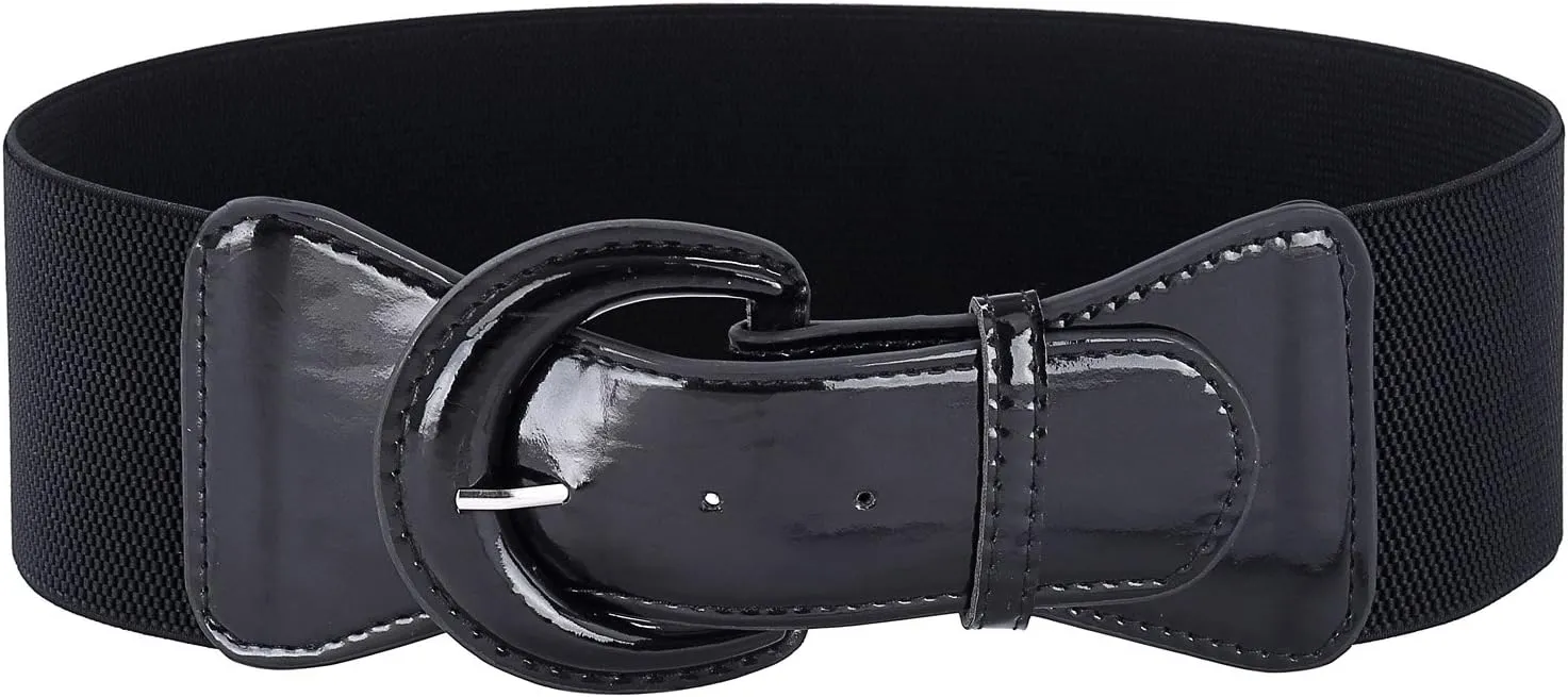 GRACE KARIN Women's Wide Stretchy Cinch Belt 3 Inch Vintage Chunky Buckle Belts S-XXXXL
