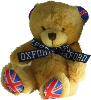Grace's Accessories Oxford Bear Soft Toy with Union Jack Details