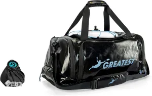 GREATEST Ultimate Frisbee Bag 60 Liter. Built in Insulated Cooler Pocket and Organization Compartments. Waterproof Sports Duffel Backpack for Outdoor Sports Travel & More (MOONLIGHT BLUE)