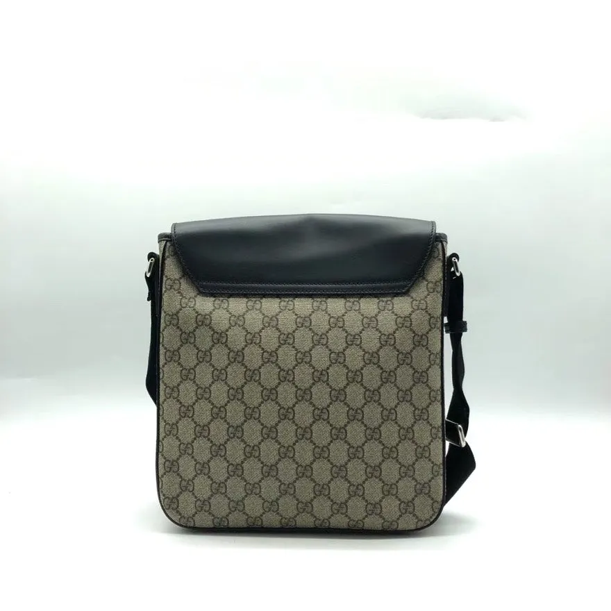 Gucci Messenger Bag Beige and Black Shoulder Bag