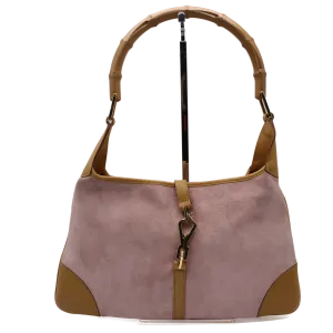 Gucci Pink Bamboo Handle Jackie O 1961 Hobo Bag Vintage