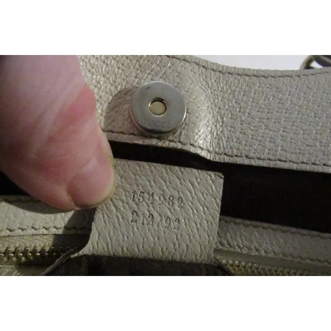 Gucci Print Canvasleather Charmy Brown Guccissimawhite Lthr Gg Canvas And Leather Satchel