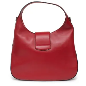 Gucci Red Dionysus Embroidery Cherry Blossoms Leather Shoulder Bag Medium Hobo Handbag New