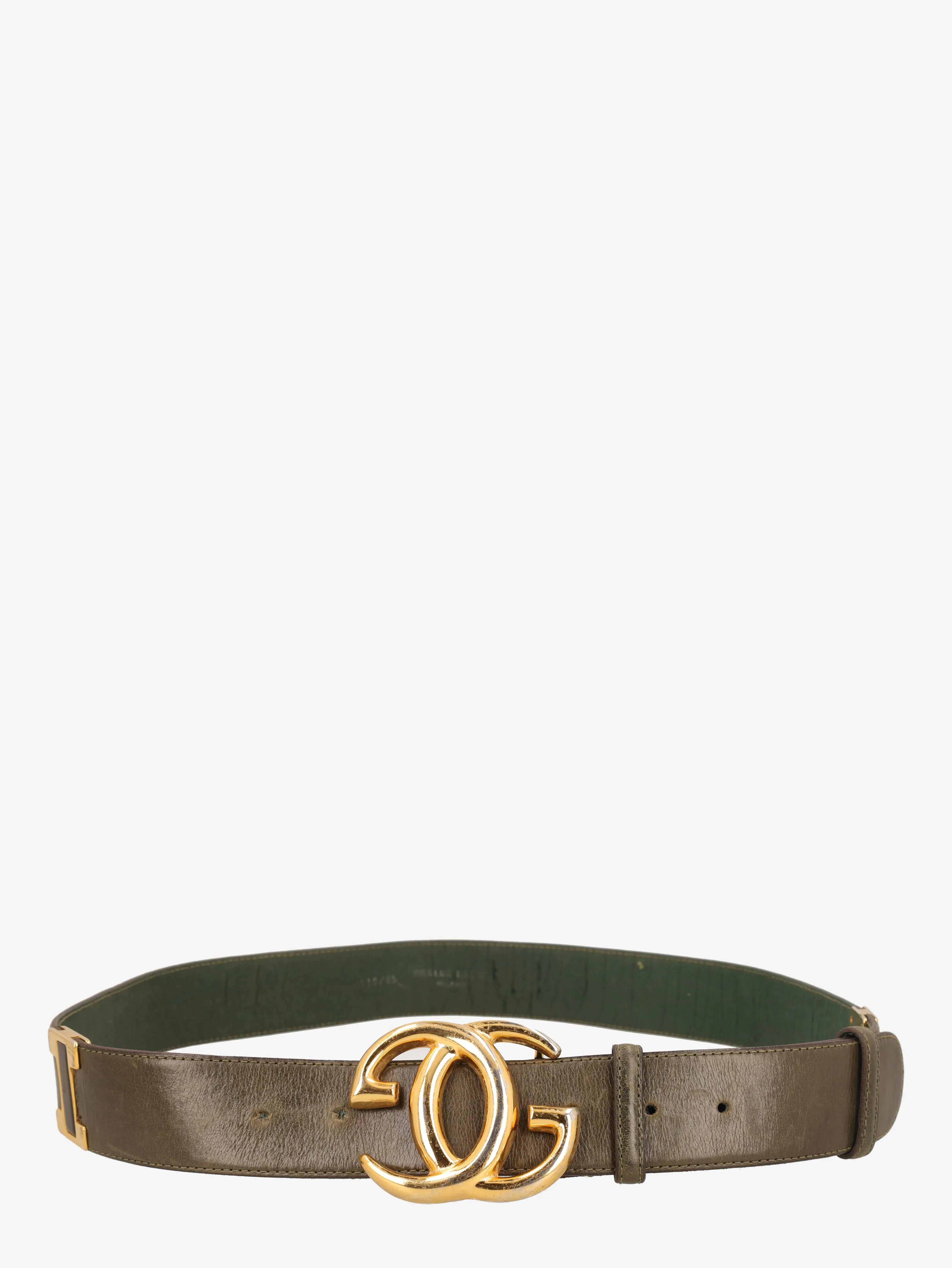 Gucci Vintage Buckle Green Belt