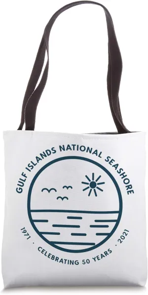Gulf Islands National Seashore 50th Anniversary Logo Design Tote Bag