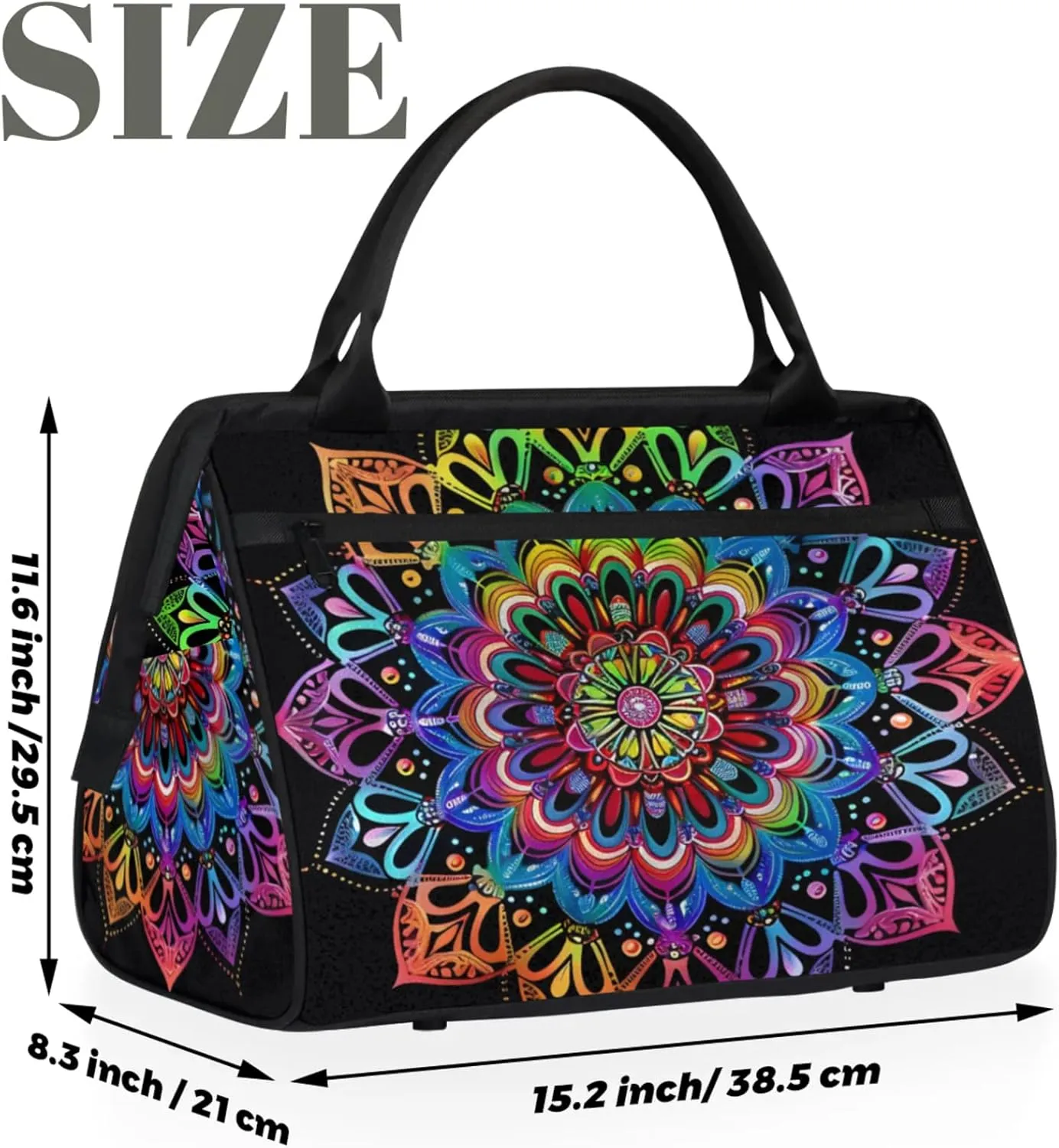 Gym Bag for Women Men, Travel Sports Duffel Bag with Trolley Sleeve Overnight Bag Carry On Tote Bag for Travel Gym Sport