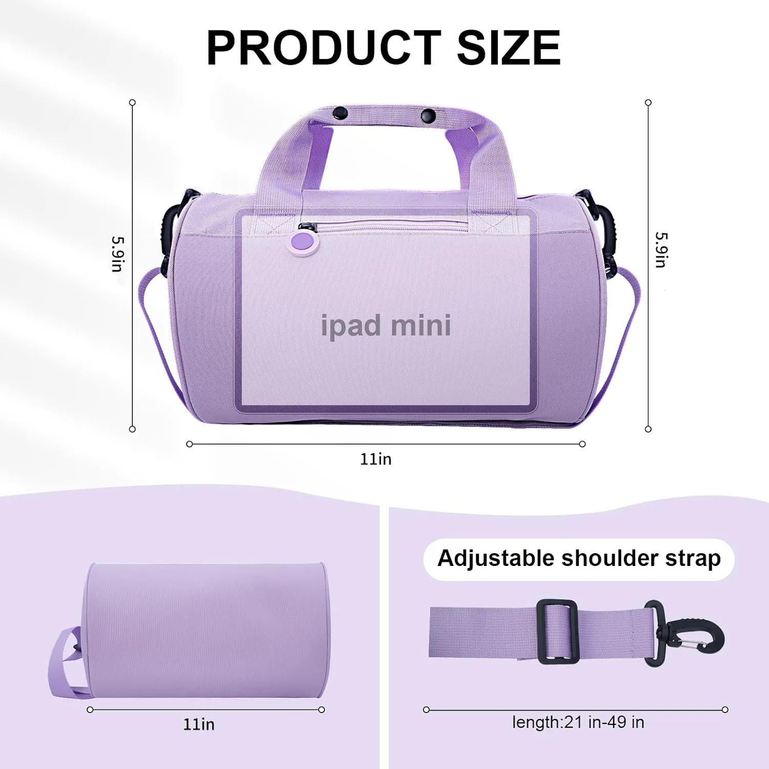 Gym Bag for Women, Waterproof Travel Bag with Wet Clothes Compartments and Adjustable Strap, Small Duffel Bag for Sports, Gyms and Weekend Getaway