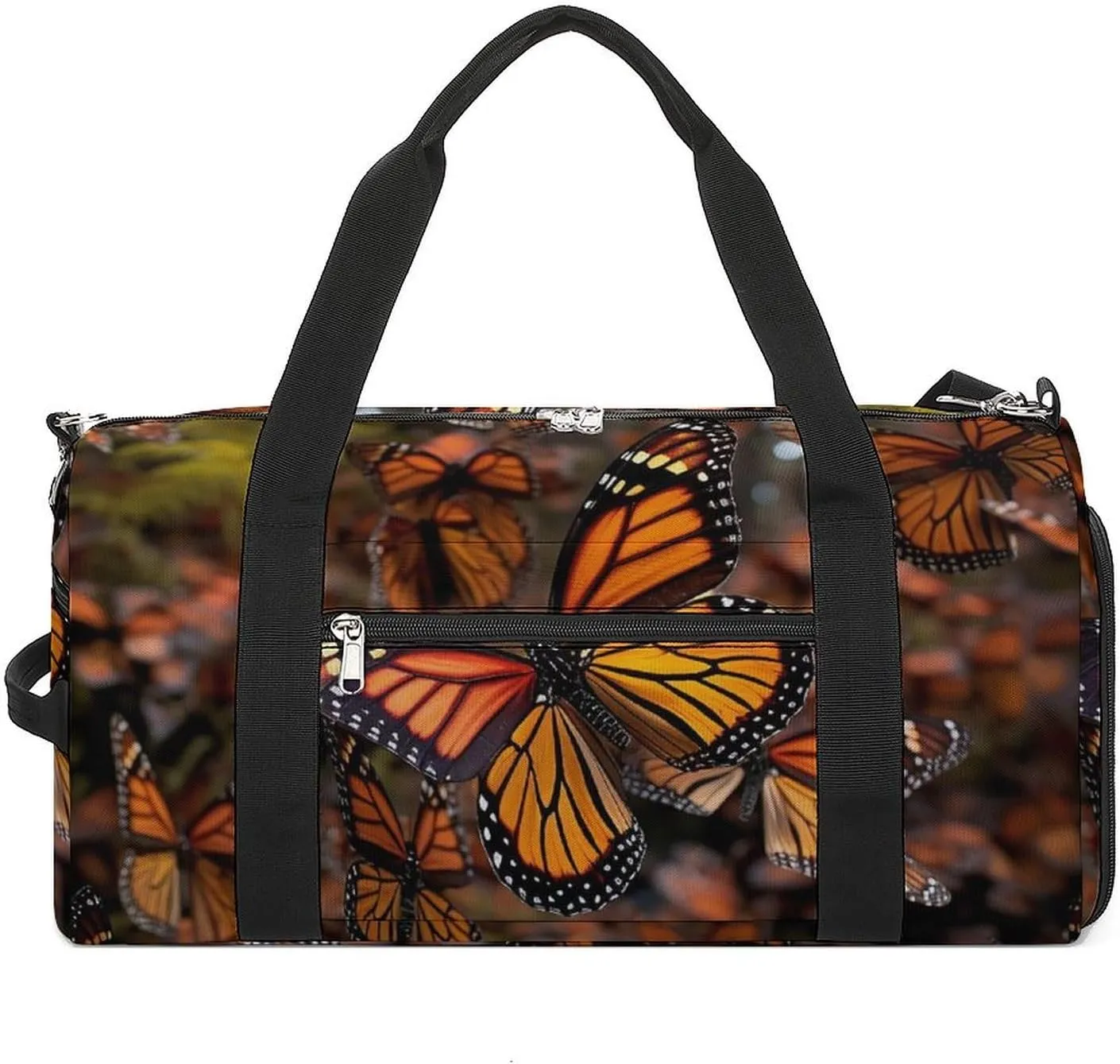 Gym Bag Monarch Butterflies Printed Duffle Bag Yoga Bag Backpack Duffel Bag Small Gym Bag for Men And Women