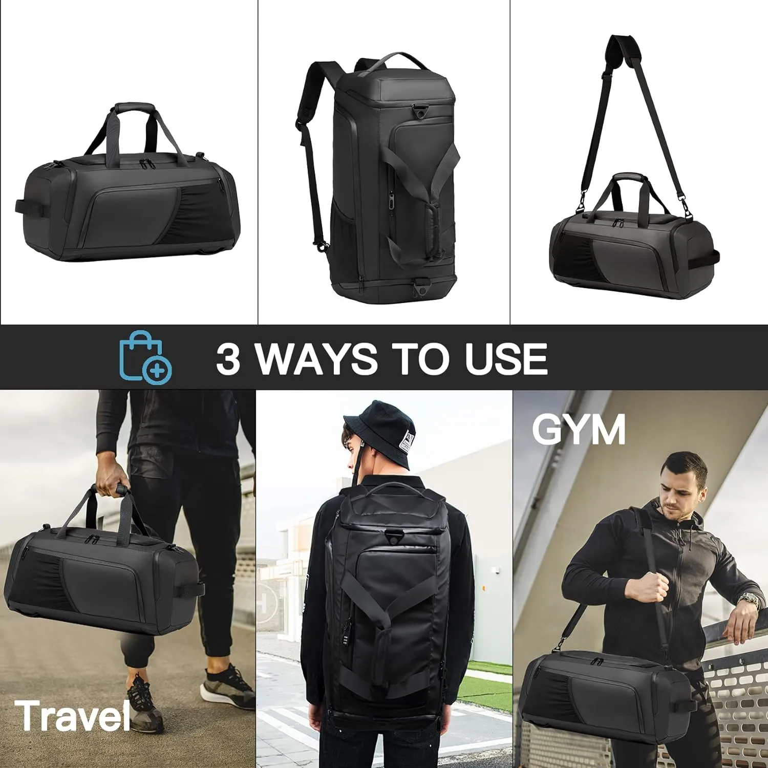 GYM DUFFEL BAG (3-IN-1)