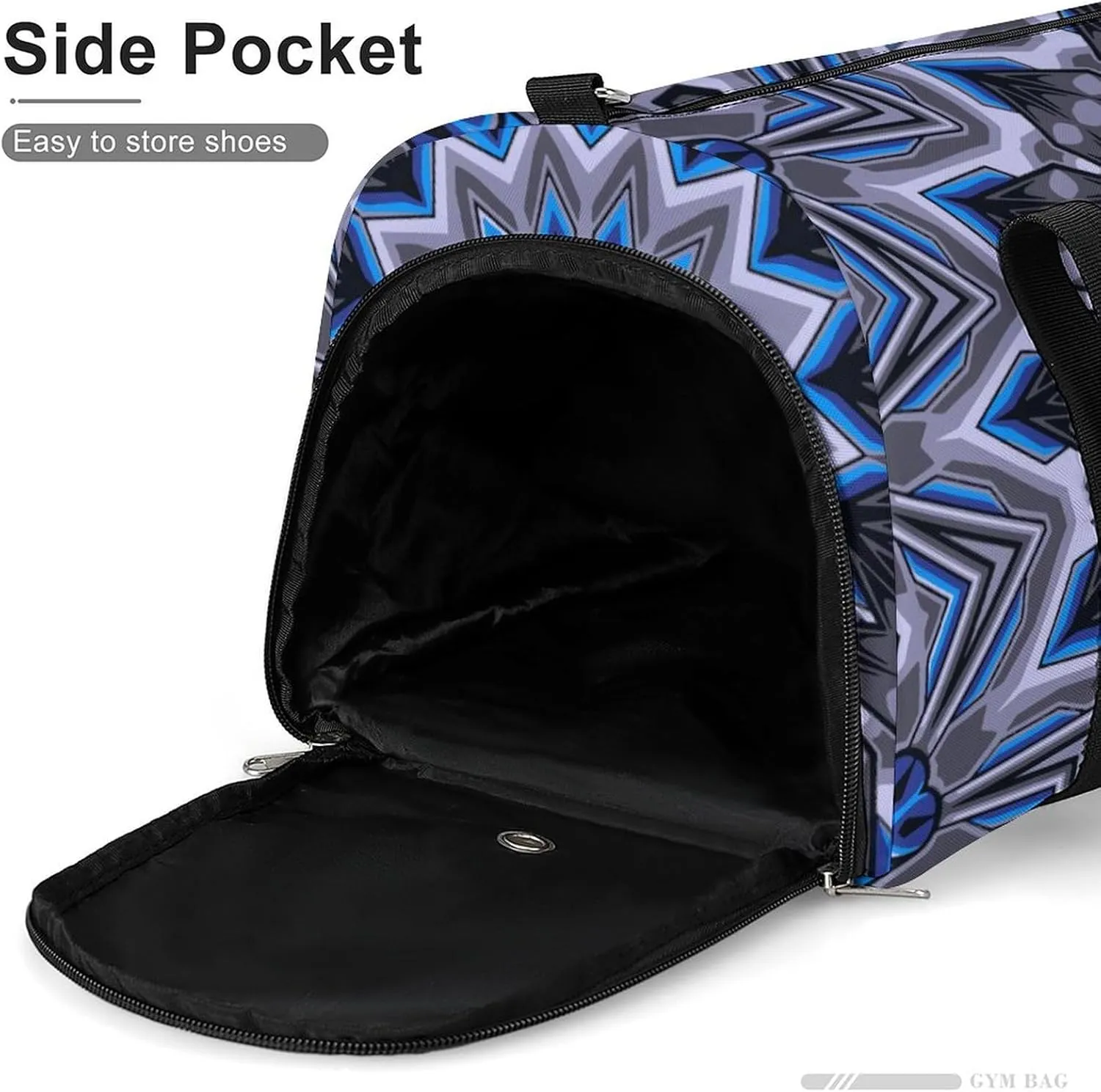 Gym Duffel Bag with Shoe Compartment Wet Pocket, Vintage Ethnic Travel Bag for Men Women, style