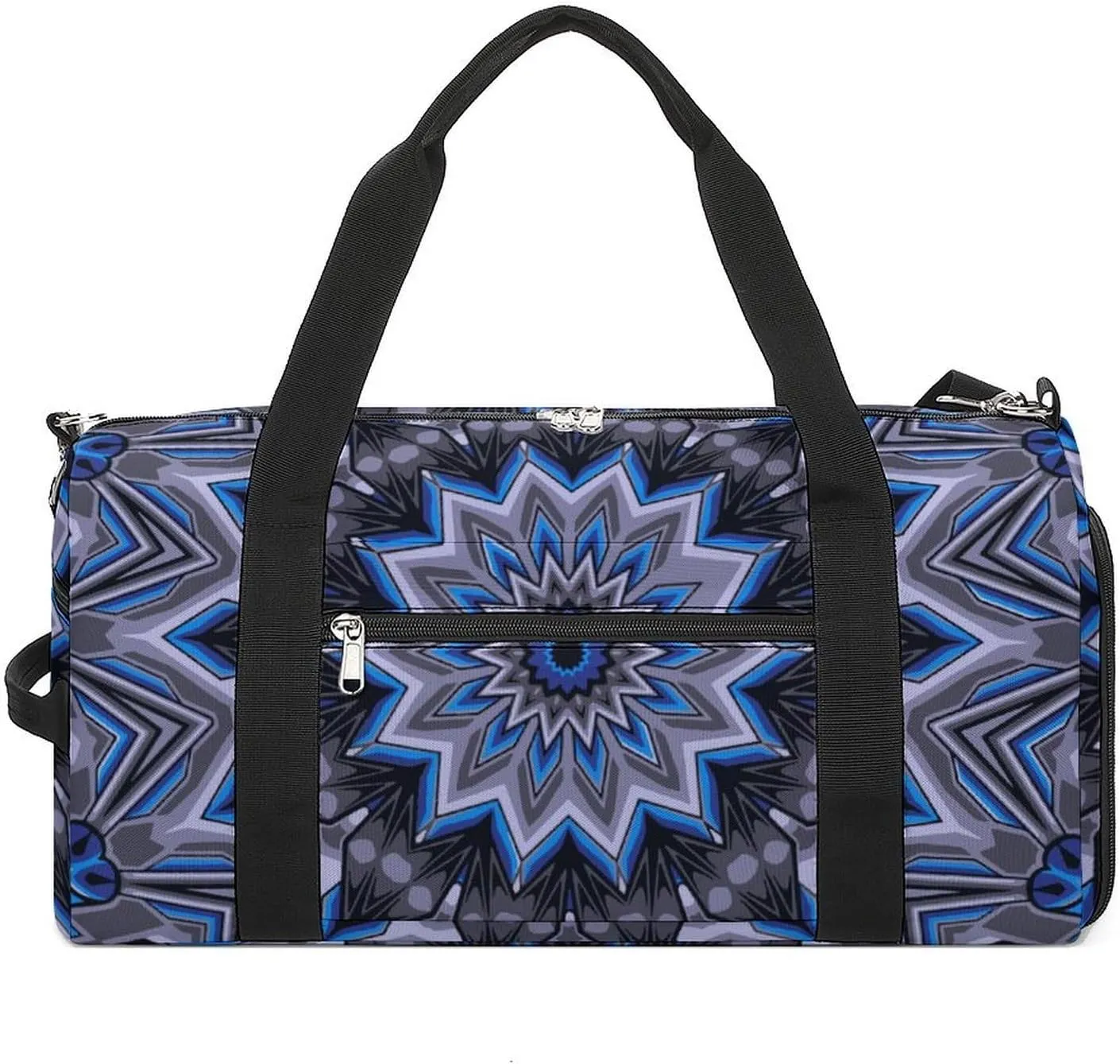Gym Duffel Bag with Shoe Compartment Wet Pocket, Vintage Ethnic Travel Bag for Men Women, style