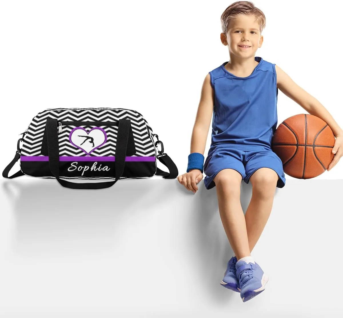 Gymnastics Custom Kids Duffel Overnight Dance Bag for Girls Personalized Dance Duffle Bag for Women Girls Customized Kids Gifts