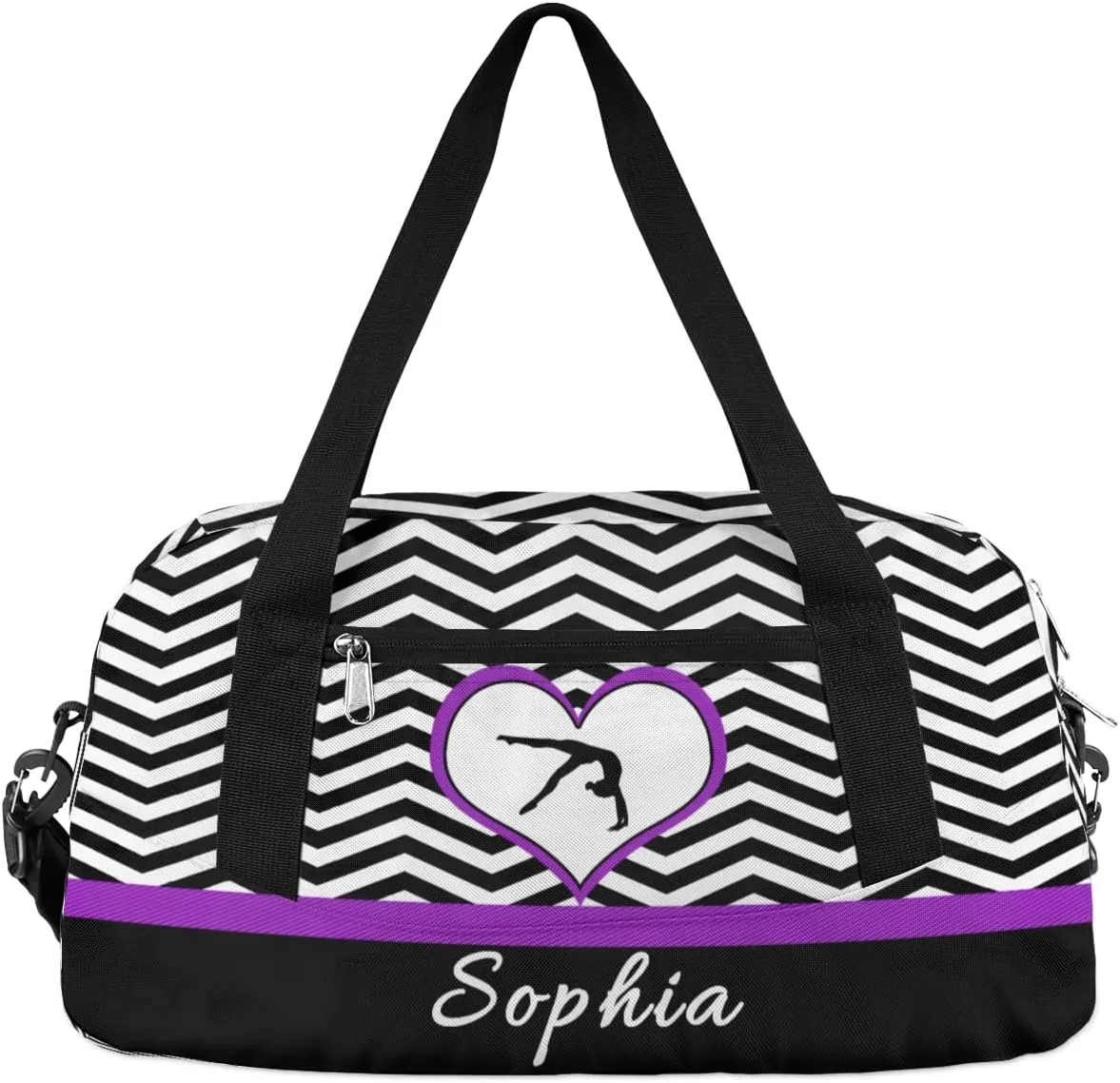 Gymnastics Custom Kids Duffel Overnight Dance Bag for Girls Personalized Dance Duffle Bag for Women Girls Customized Kids Gifts