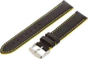 Hadley-Roma Men's MSM893RV-180 18-mm Yellow Colored Stitched Leather Watch Strap