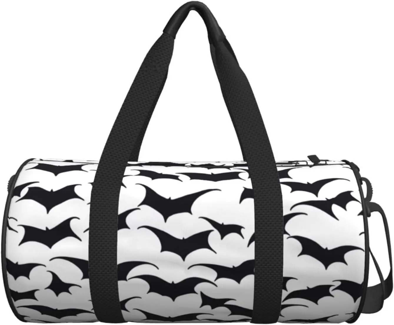 Happy Halloween Bats Witchs Spider Web Pumpkin Skull Bone Round Travel Duffel Bag Large Capacity Gym Sports Bags for Hiking Vacation Trips