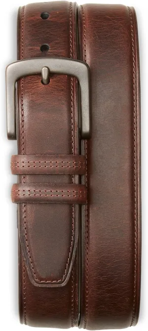 Harbor Bay by DXL Big and Tall Double Loop Leather Belt