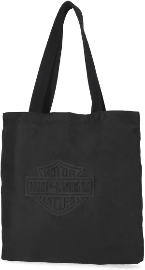 Harley-Davidson Women's Classic Codura Bar & Shield Polyester Tote Bag - Black