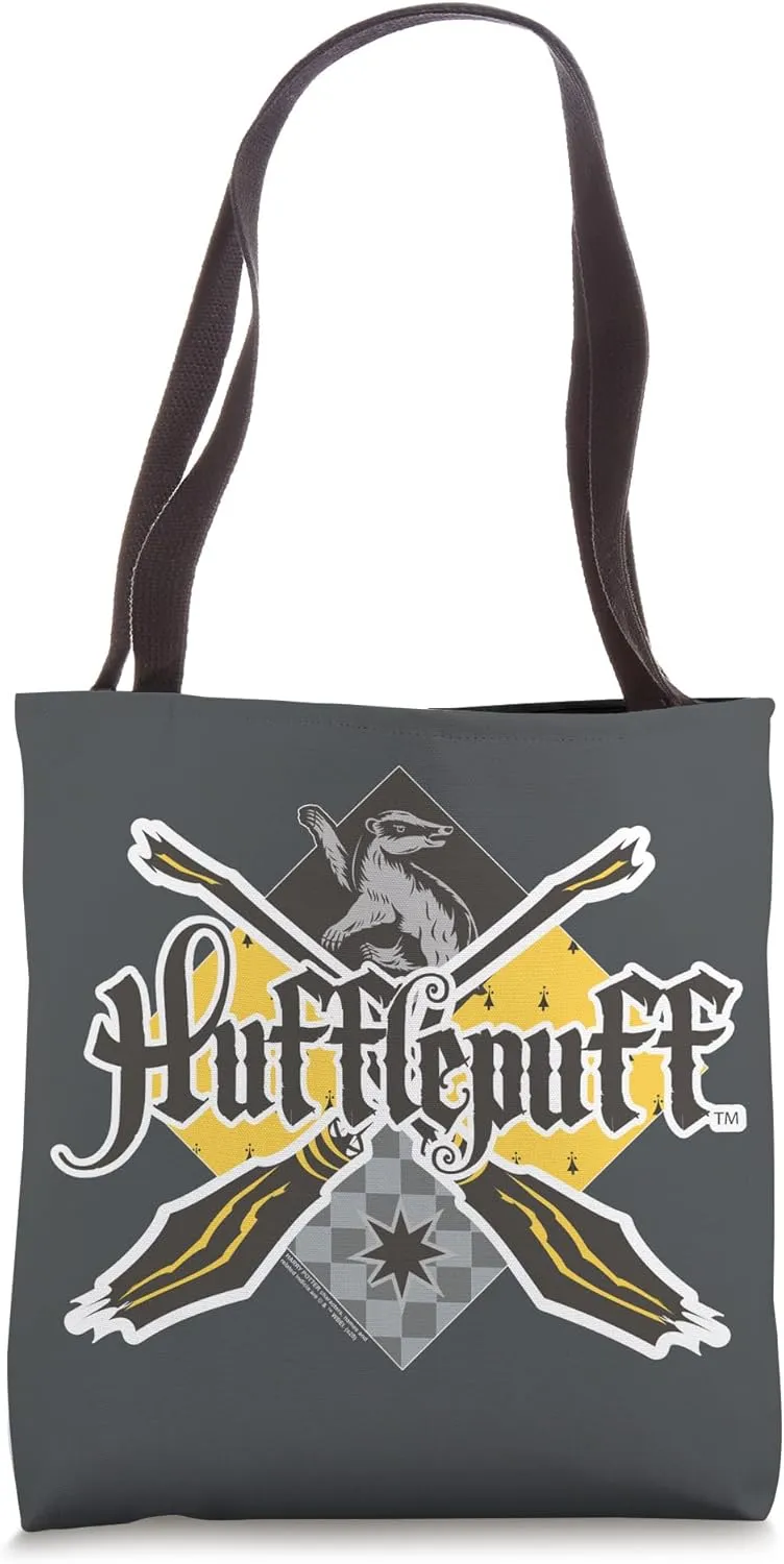 Harry Potter Hufflepuff Broomstick Badger Logo Tote Bag