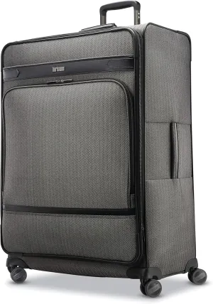 Hartmann Herringbone Deluxe Extended Journey Expandable Spinner, Black, Checked-Large