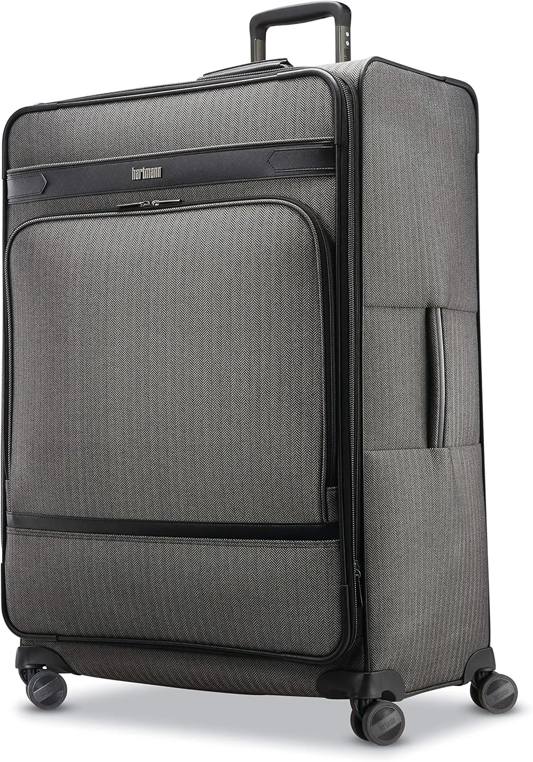 Hartmann Herringbone Deluxe Extended Journey Expandable Spinner, Black, Checked-Large