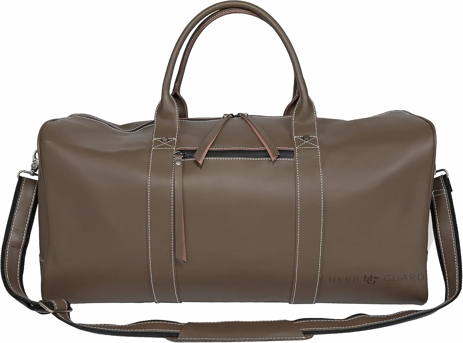 Herb Guard Real Leather Duffle Bag - Fully Smell Proof