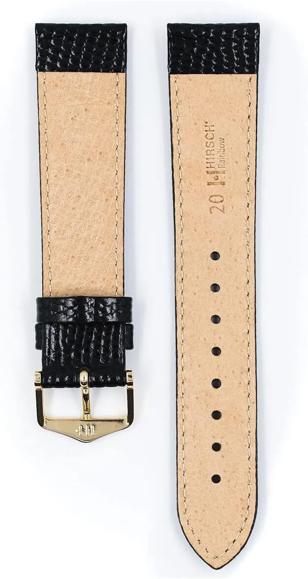 Hirsch Rainbow Leather Watch Strap - Bonded Leather Band - Multiple Colors & Sizes (8-20mm)