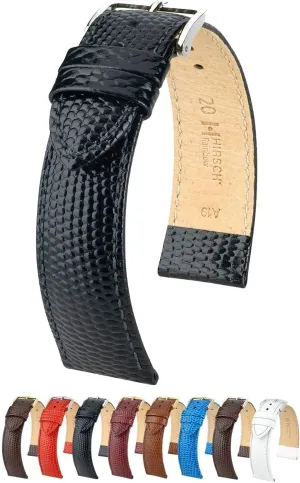 Hirsch Rainbow Leather Watch Strap - Bonded Leather Band - Multiple Colors & Sizes (8-20mm)
