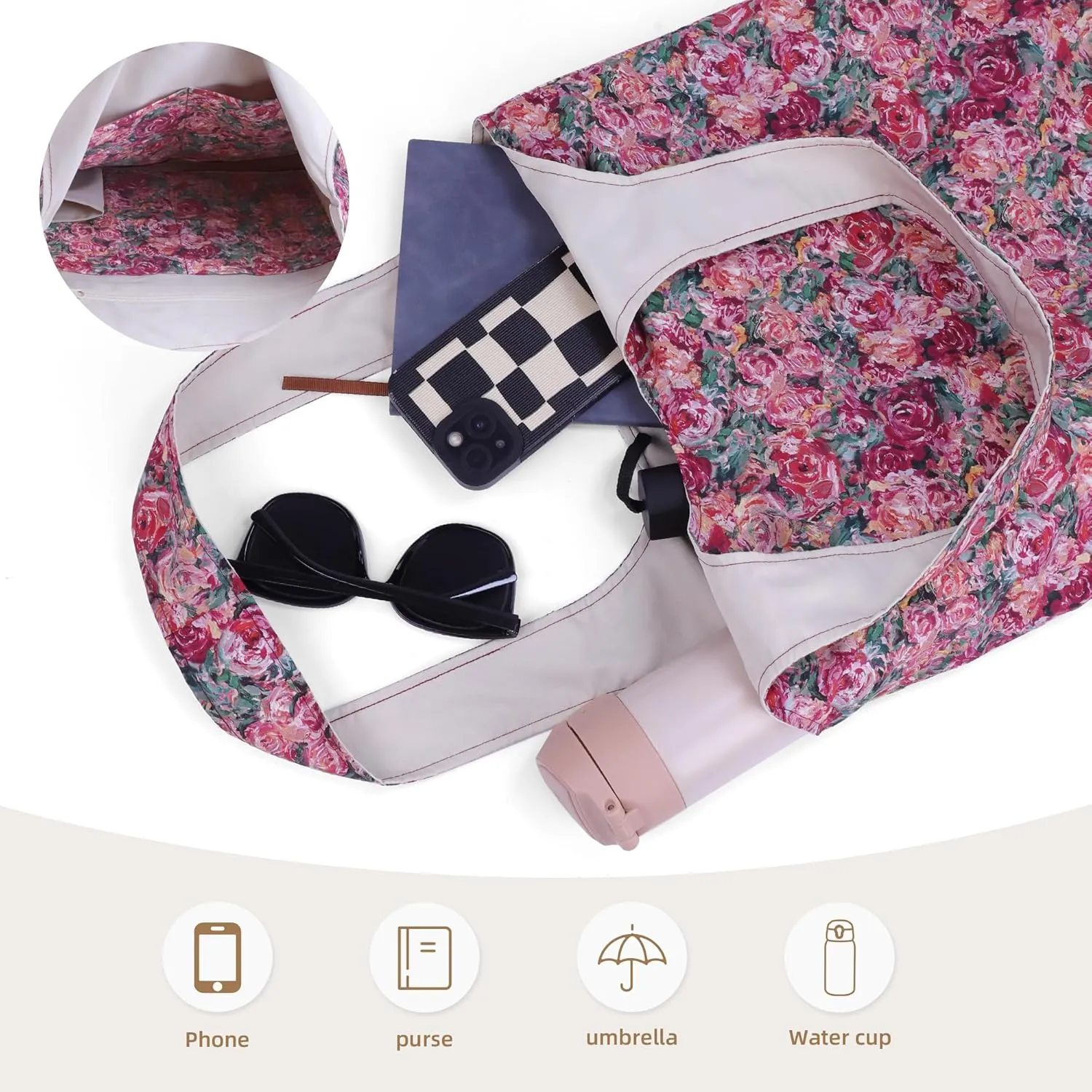 Hobo Bags for Women, Large Capacity Designer Shoulder Tote Bag with Zipper