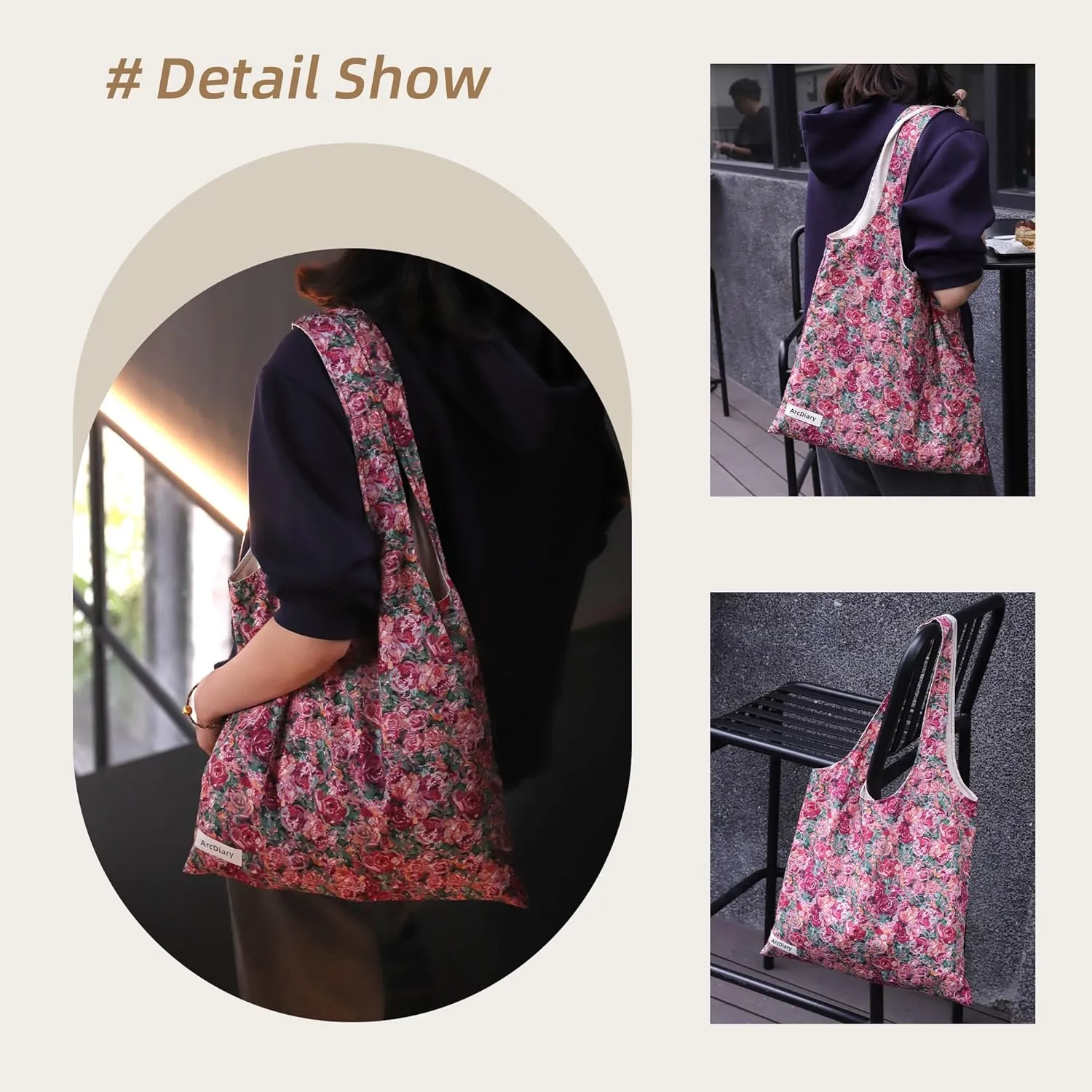 Hobo Bags for Women, Large Capacity Designer Shoulder Tote Bag with Zipper