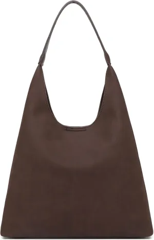 Hobo Bags for Women, Slouchy Handbag Vegan Leather Shoulder Purse 2pcs Work Tote