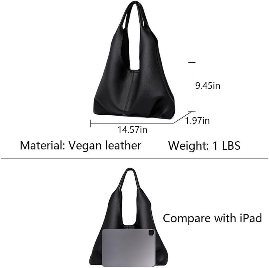 Hobo Bags Purse for Women Ultra Soft Foldable Shoulder Slouchy Handbags with wallet