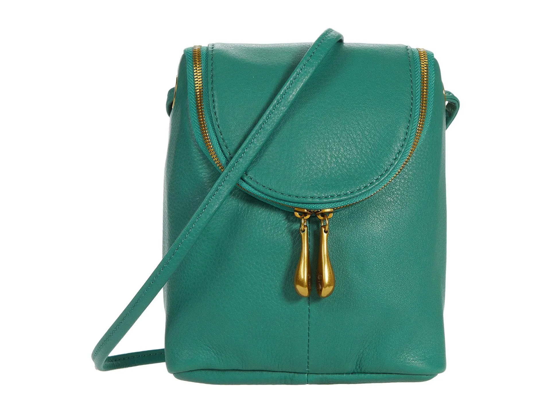 HOBO Fern Stylish Bag for Women - Leather Construction with Top Zip Closure, Printed Lined Interior, and Adjustable Crossbody Strap Bag Garden Green One Size One Size