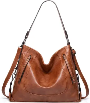 Hobo Purses and Handbags for Women Shoulder Bag Large PU Leather Crossbody Bags Tote