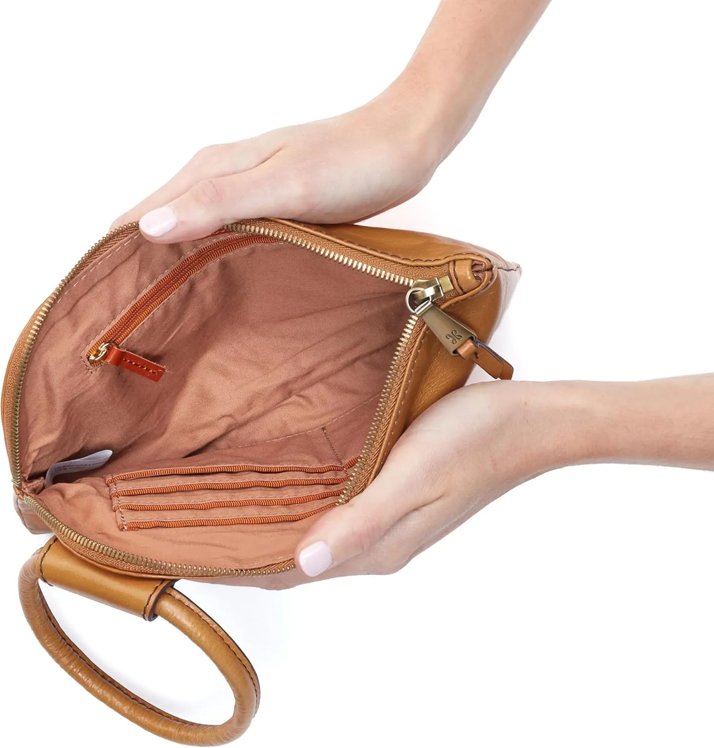 HOBO Sable Leather Wristlet Clutch for Women