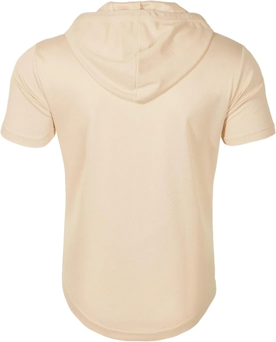Hoodies for Men Short Sleeve Casual Zipper up Regular Fit T-Shirt Sports Summer Running Lightweight Work Fitness Tees