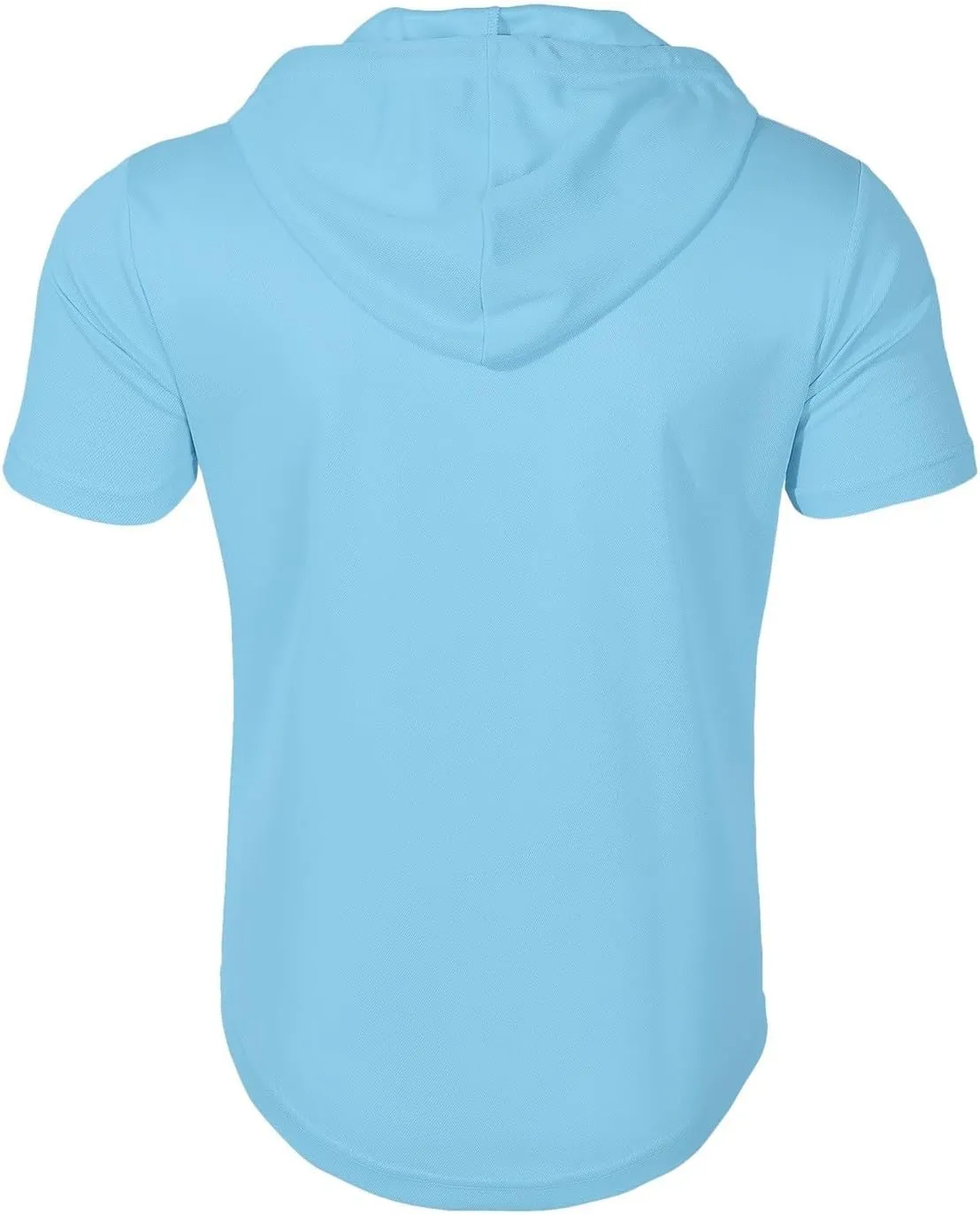 Hoodies for Men Short Sleeve Casual Zipper up Regular Fit T-Shirt Sports Summer Running Lightweight Work Fitness Tees