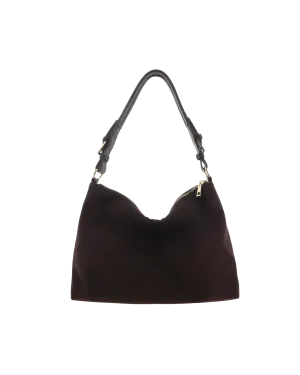 Hoxton Shoulder Bag - Plum Suede