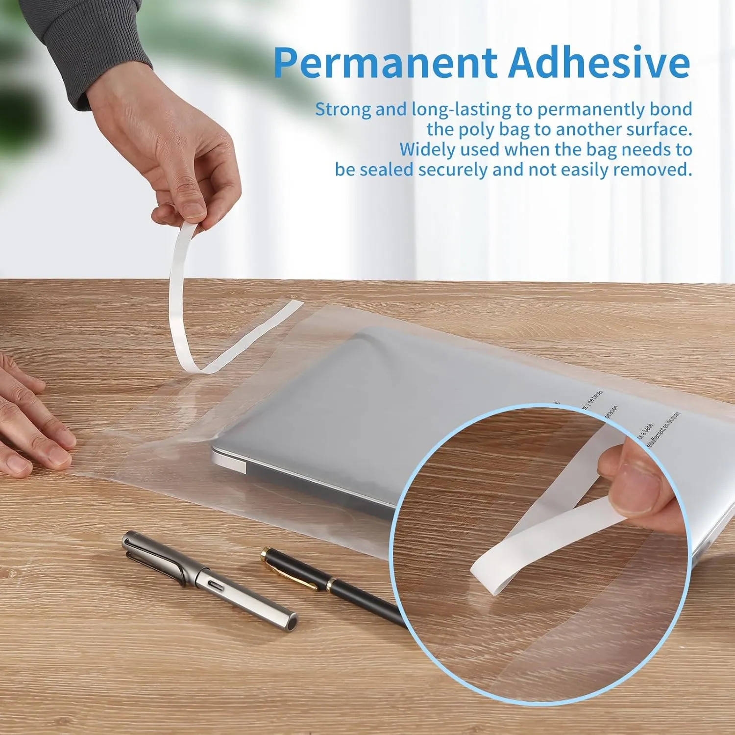 iMailer - 200 Pcs 11" x 14" Clear Poly Bags with Suffocation Warning Self Seal 1.6 Mil for Shipping, Packaging, T-Shirt - Permanent Adhesive