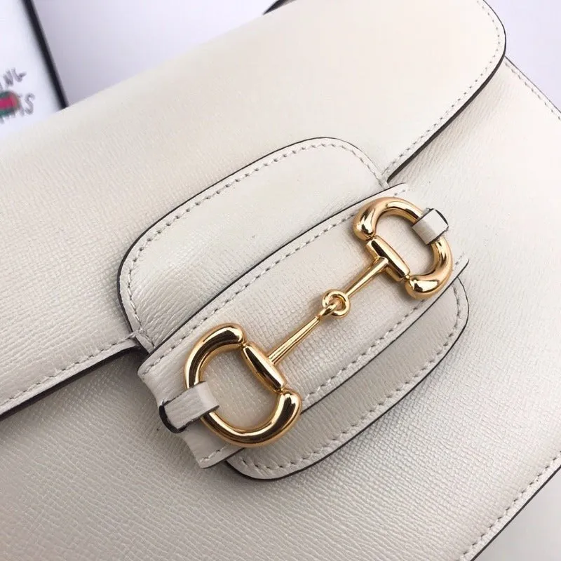 Impressive variety Shoulder 1955 Bag Horsebit White Milk On-demand assistance ESMEE -