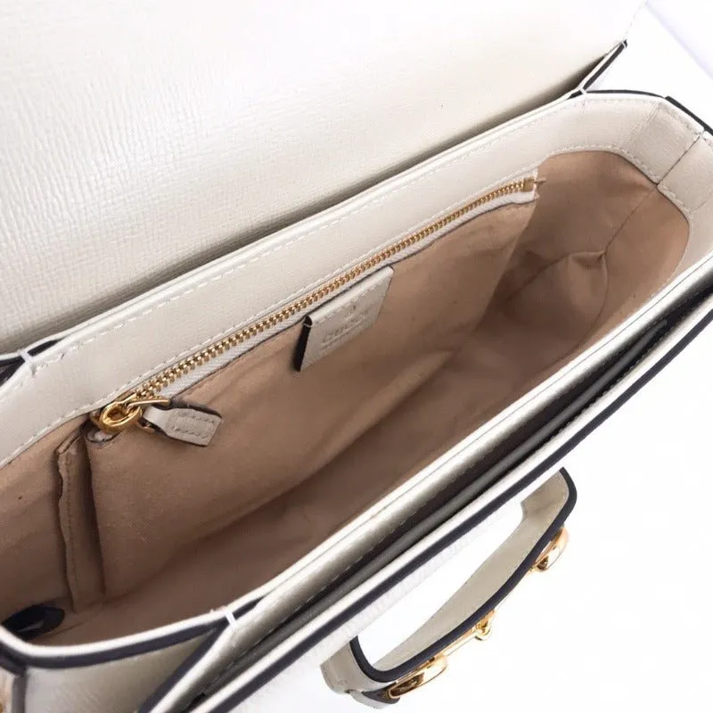 Impressive variety Shoulder 1955 Bag Horsebit White Milk On-demand assistance ESMEE -