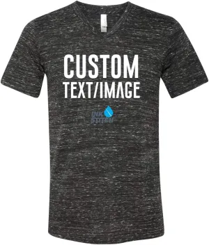 INK STITCH Unisex Bella Canvas Custom Deisgn Your Own V-Neck T-Shirts -Multicolors