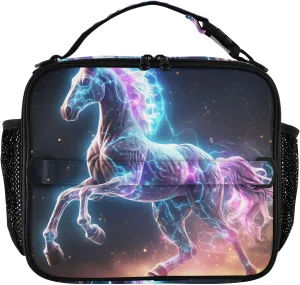 Insulated Lunch Bag Lunch box Cooler Bag for Women Men Horse Myth 2 Reusable Portable with Shoulder Strap