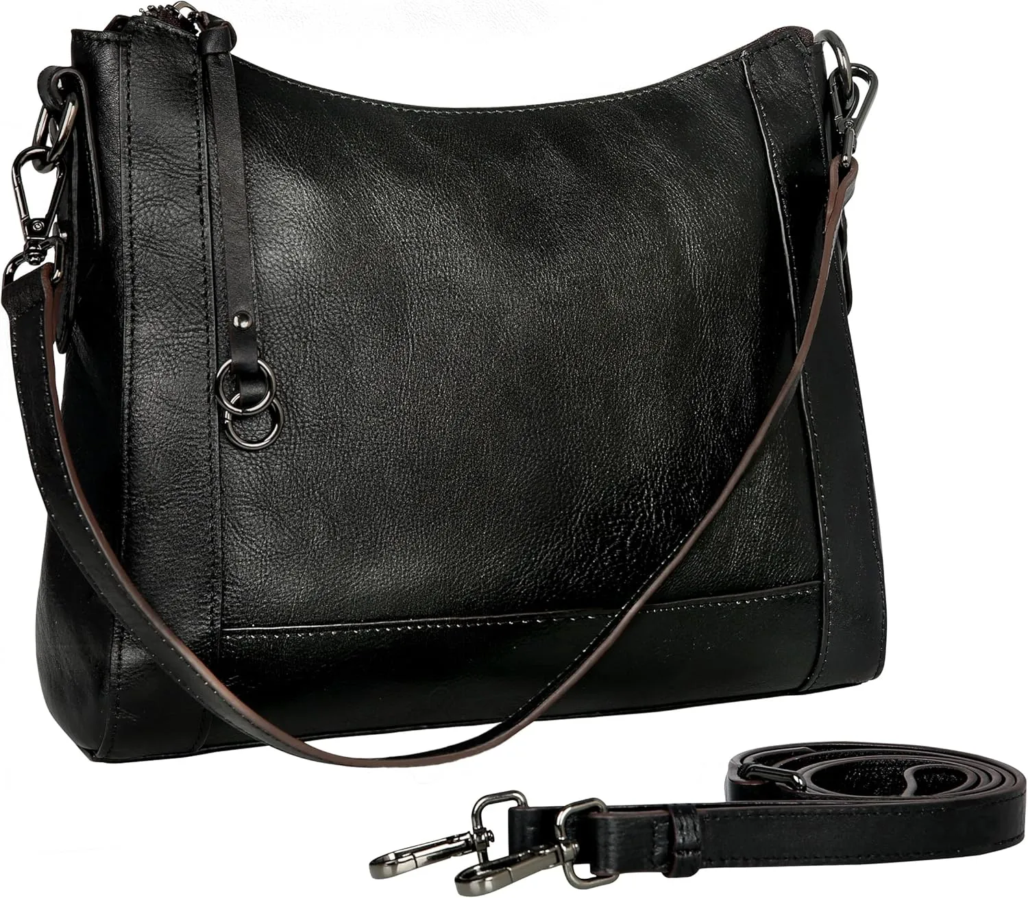 Iswee Genuine Leather Top Handle Purse Designer Shoulder Bag Bucket Bags